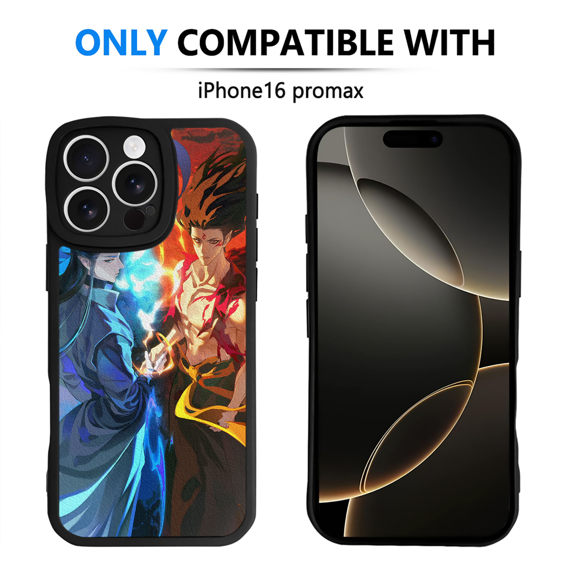 （画像用） Ne Zha 2 ナタ 魔童の大暴れ 【iPhone 16シリーズ対応】シリコンスマホケース（レザー調） 材質：シリコン